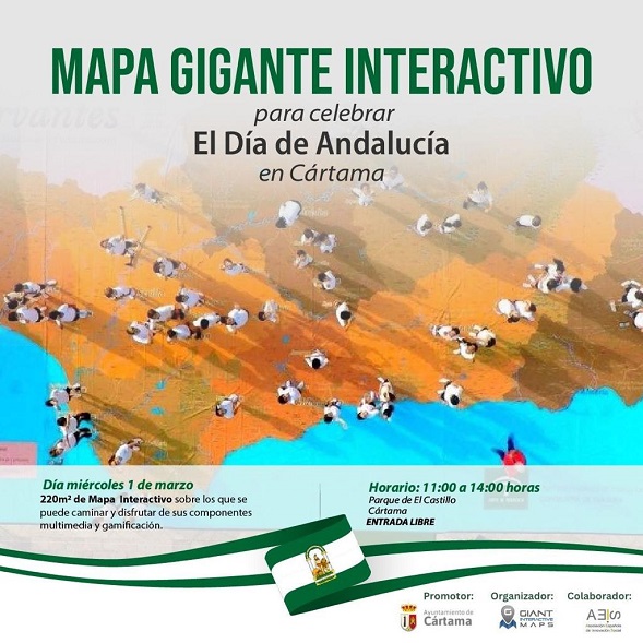 Mapa interactivo gigante de Andalucía