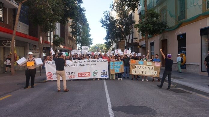 Personal de Justicia se manifiesta en Málaga