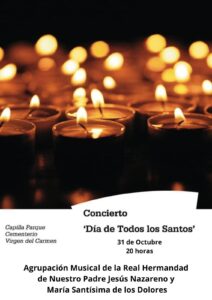 cartel concierto día de todos los santos