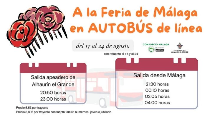 Autobús Feria Málaga desde Alhaurín el Grande