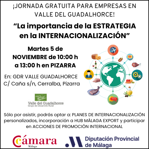 Jornada gratuita de internacionalización en Pizarra