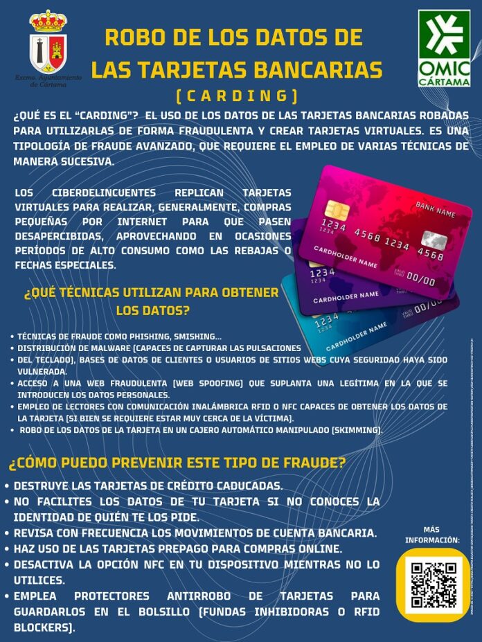 Robo datos tarjetas bancarias OMIC Cártama